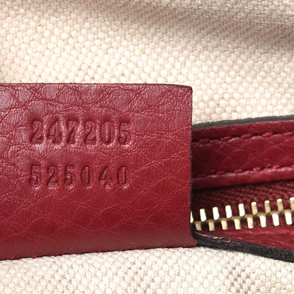 Gucci Monogram Cellarius Calfskin Vintage Web Medium Boston Beige Ebony Soft Burgundy Peonia Flower 7 of 13