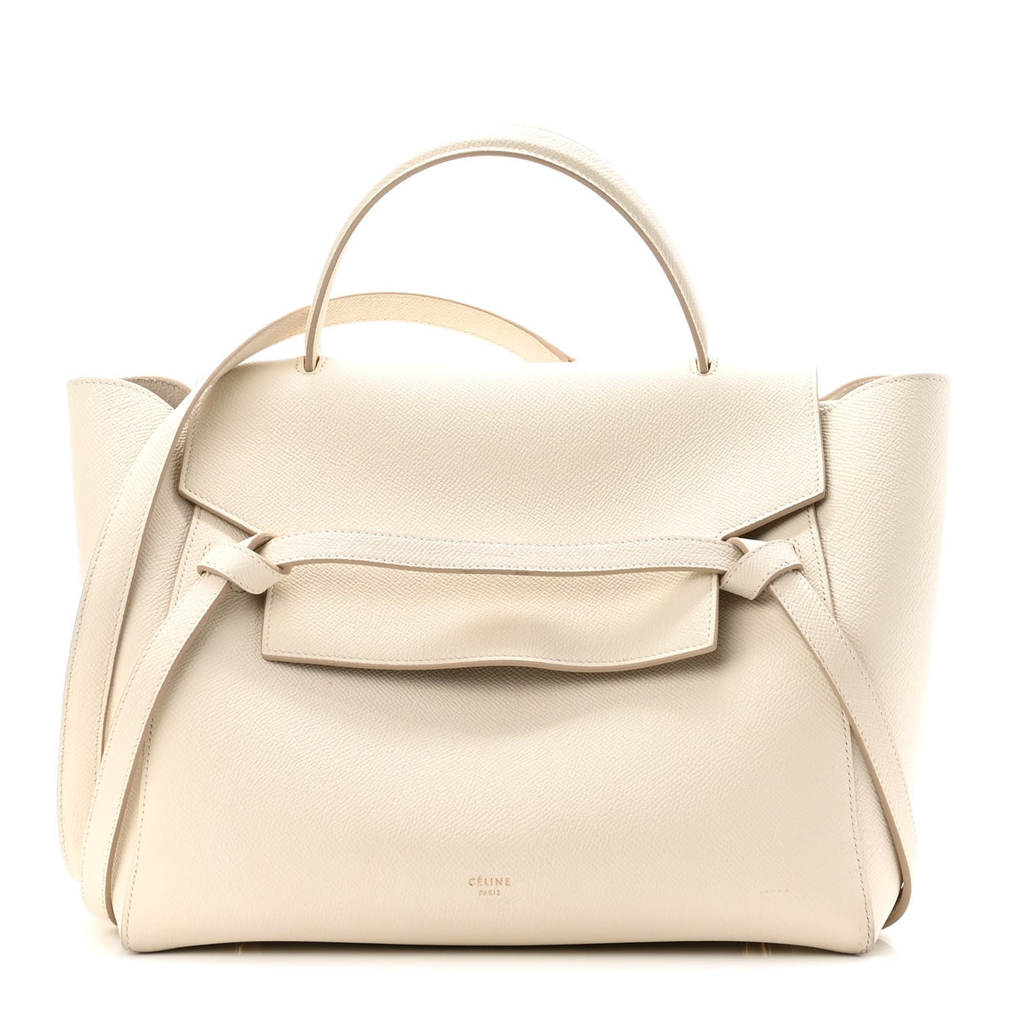 Grained Calfskin Mini Belt Bag White