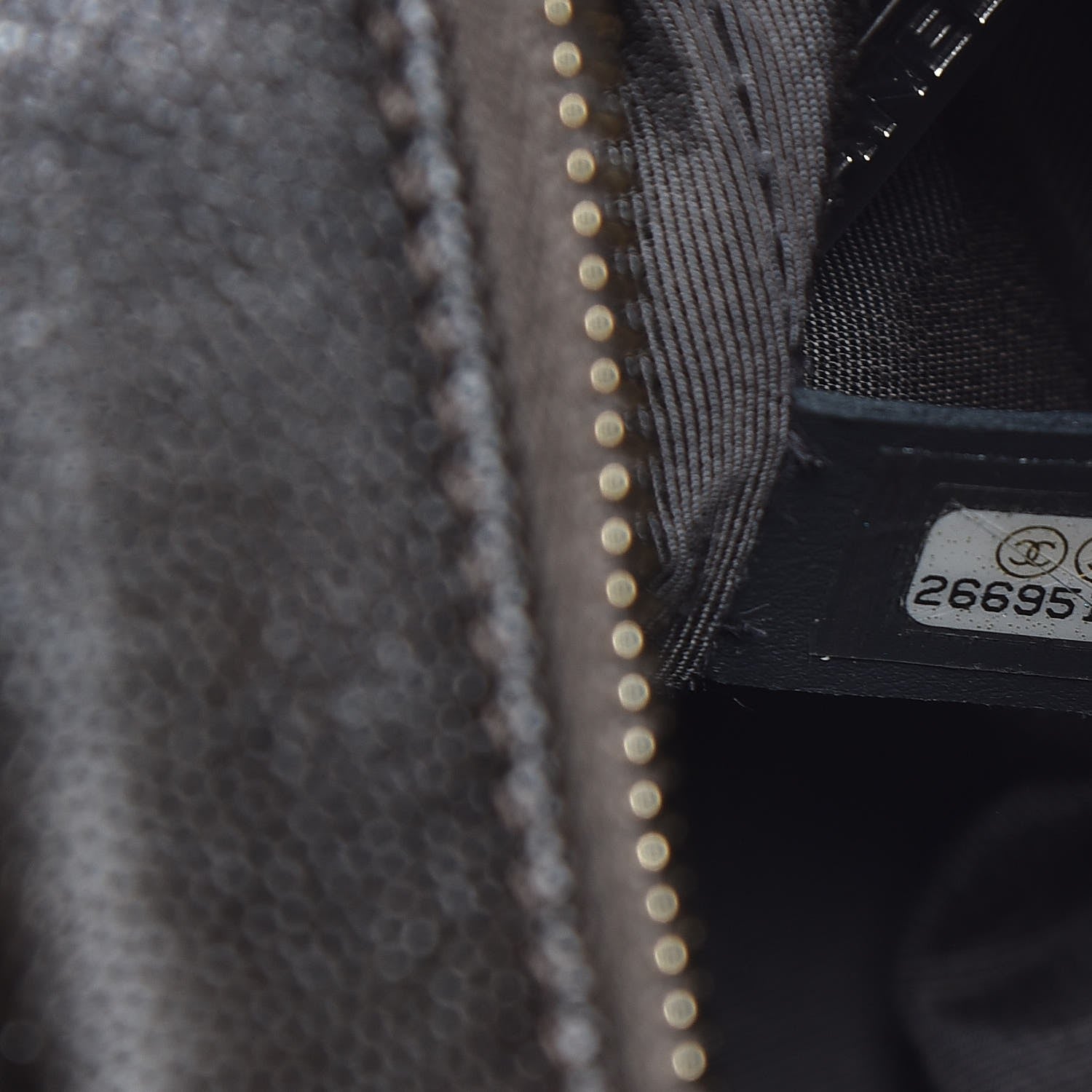 Chanel Metallic Grained Goatskin Chevron Quilted Small Gabrielle Hobo Dark Silver Gold 7 of 8