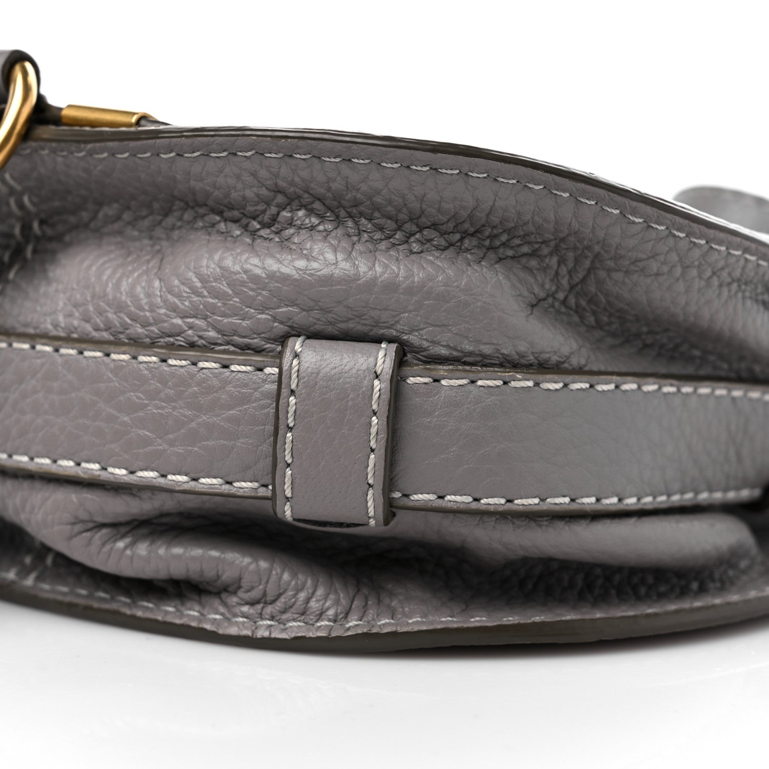 Chloe Calfskin Mini Marcie Round Crossbody Bag Cashmere Grey 9 of 9