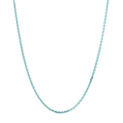Tiffany Sterling Silver Enamel 1.75mm Chain Necklace Blue 30" 1 of 5