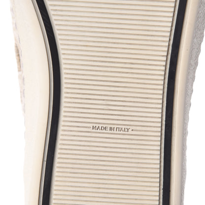 Chanel Grained Goatskin Hollow Out Flower Sneakers 39.5 White Black 8 of 14