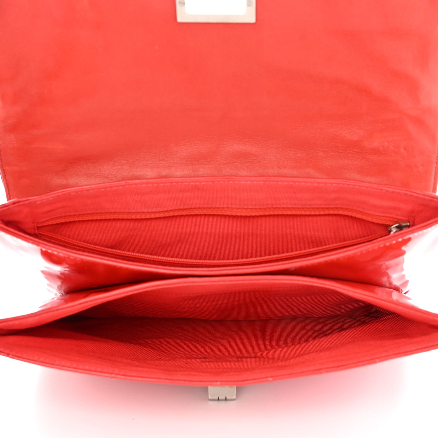 Patent Chocolate Bar Reissue Single Flap Red