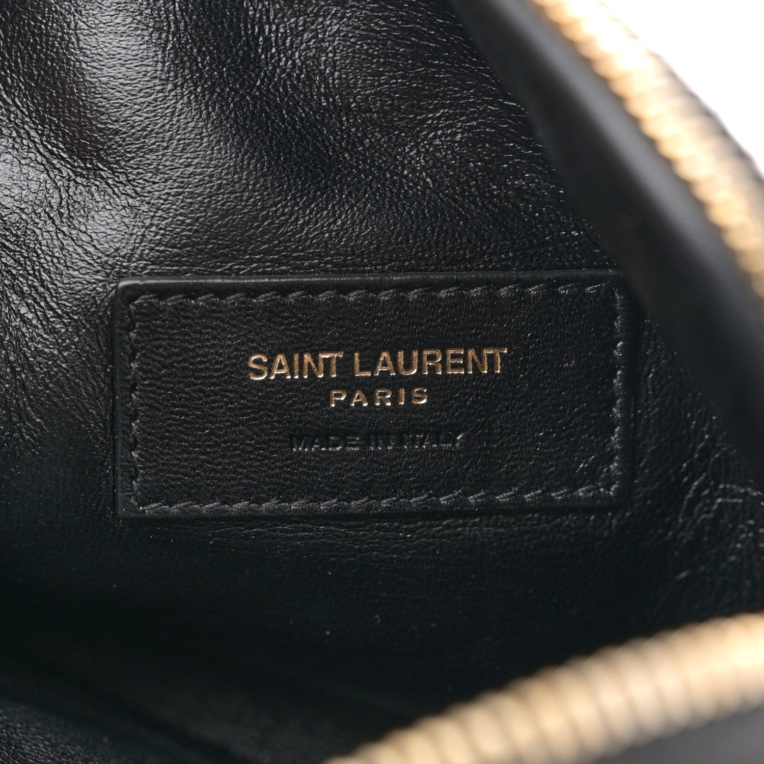 Saint Laurent Lambskin Quilted Gaby Zipped Pouch Black 6 of 12