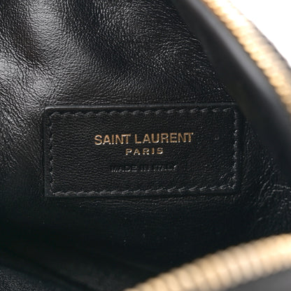 Saint Laurent Lambskin Quilted Gaby Zipped Pouch Black 6 of 12