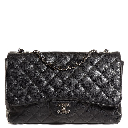 Chanel Caviar Quilted Jumbo Single Flap Black 1 of 9