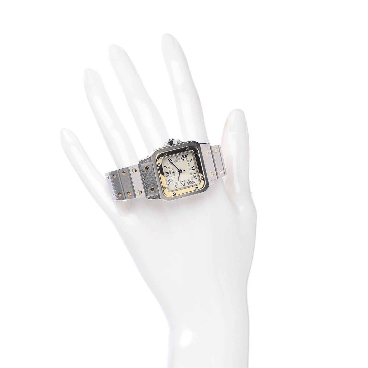 Stainless Steel 18K Yellow Gold 29mm Santos De Cartier Galbee Automatic Watch