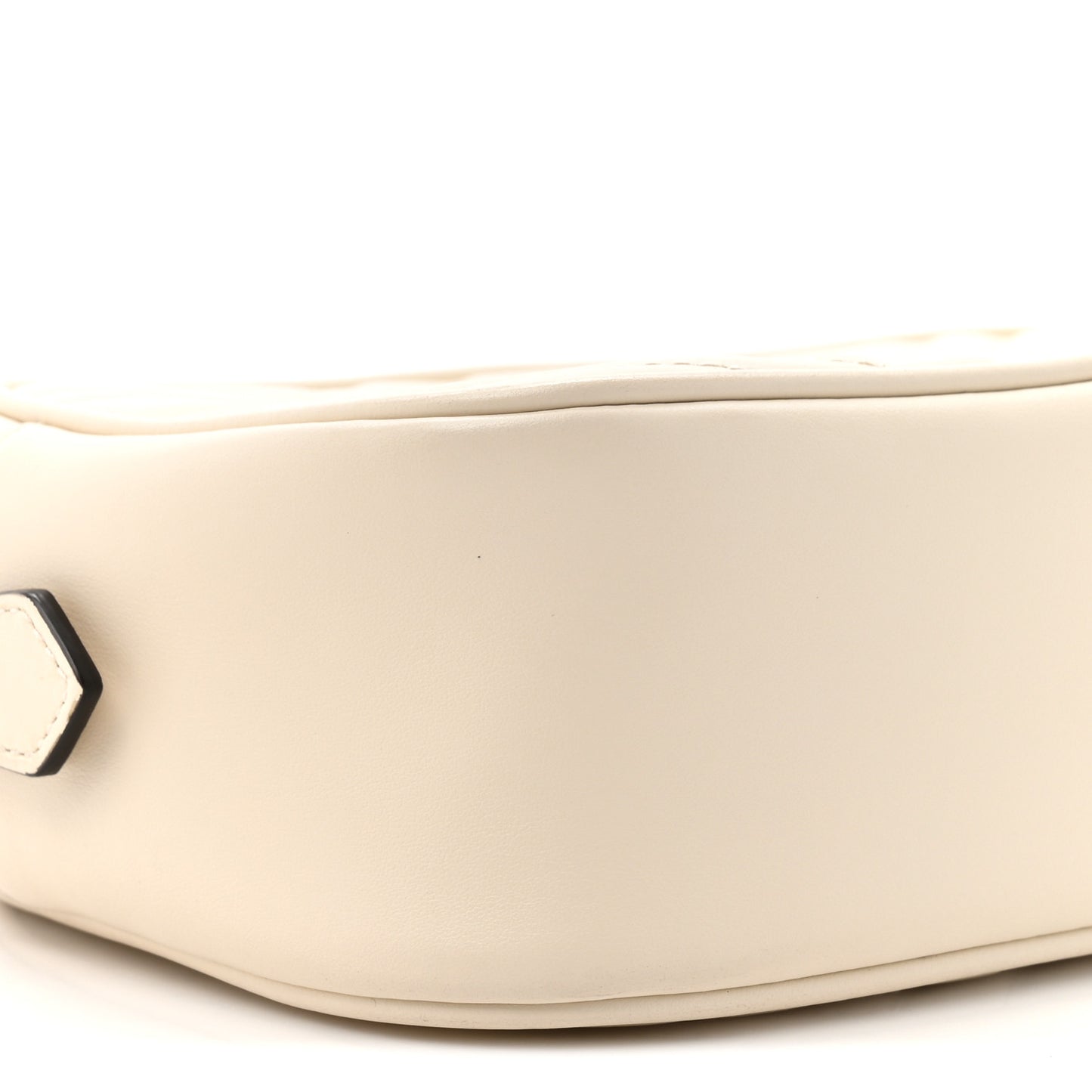 Calfskin Matelasse Small GG Marmont Chain Shoulder Bag White