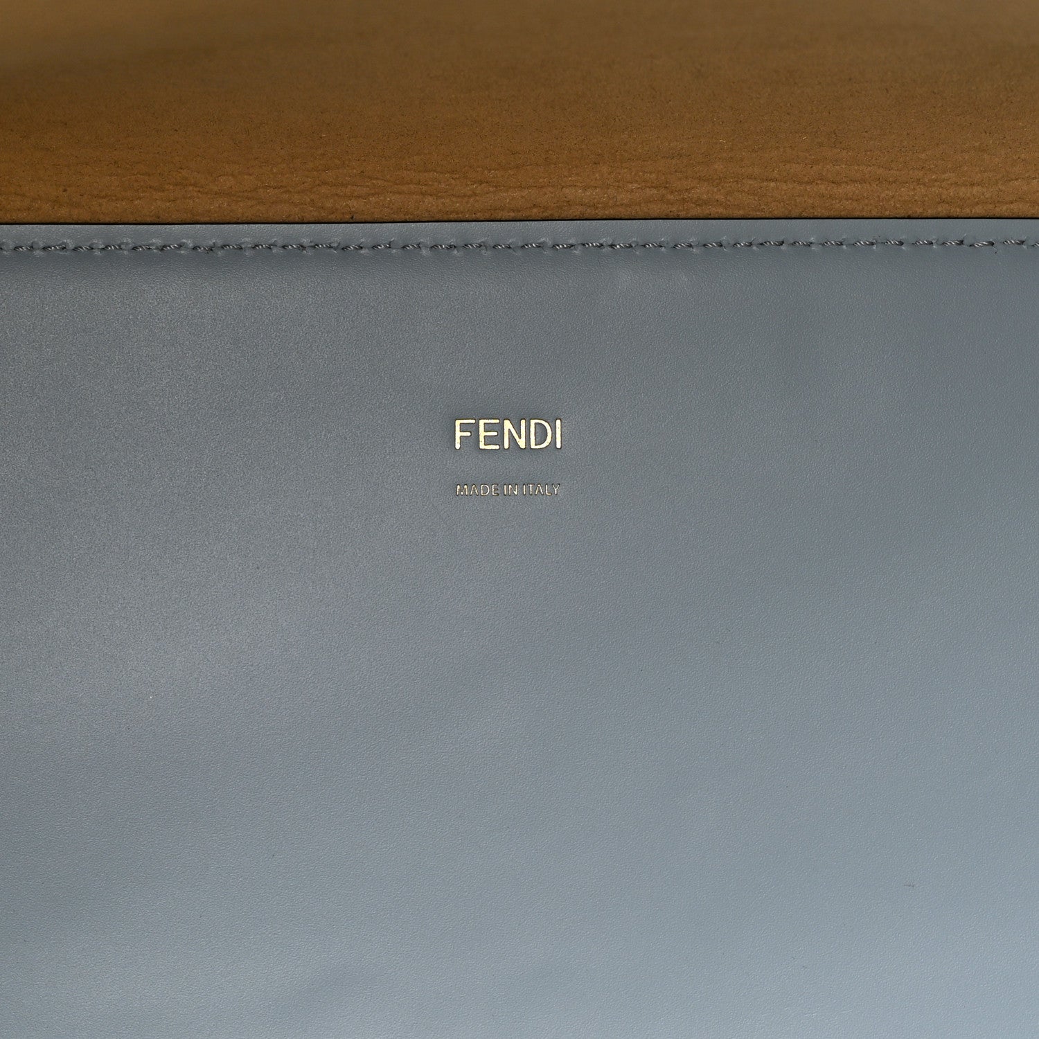 Fendi Vitello King Plexiglass Logo Embossed Medium Fendi Sunshine Shopper Tote Azzurro Baby 6 of 10