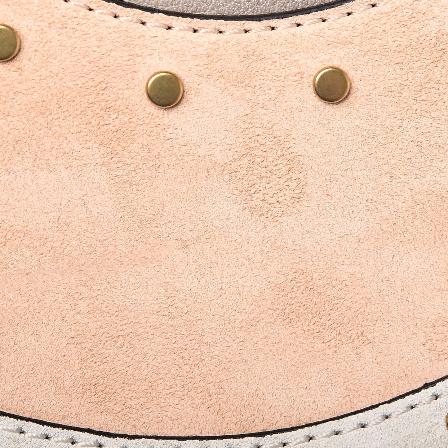 Smooth Calfskin Suede Patchwork Studded Small Pixie Bag Motty Grey