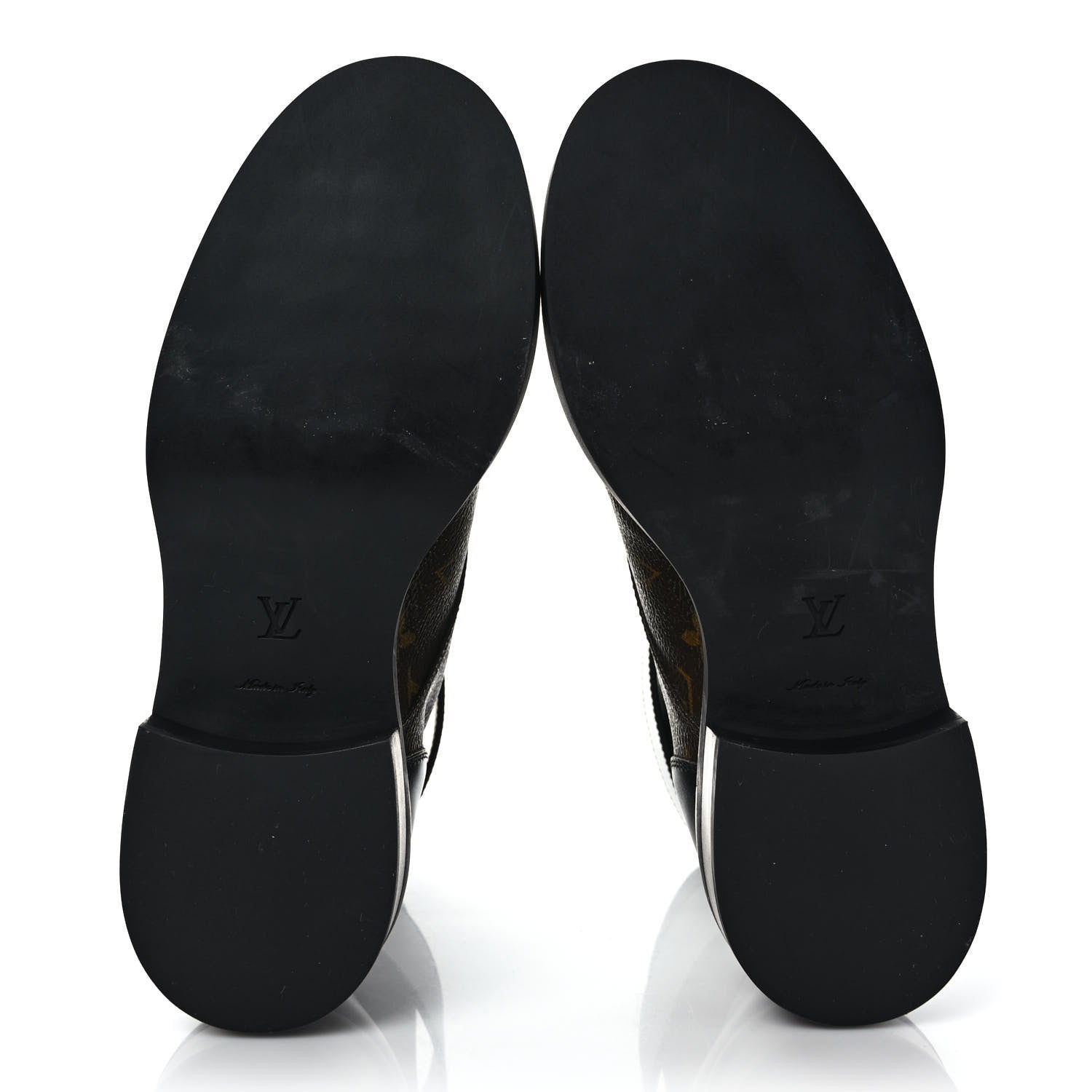 Louis Vuitton Calfskin Monogram Wonderland Flat Ranger Boots 37 Black 5 of 8