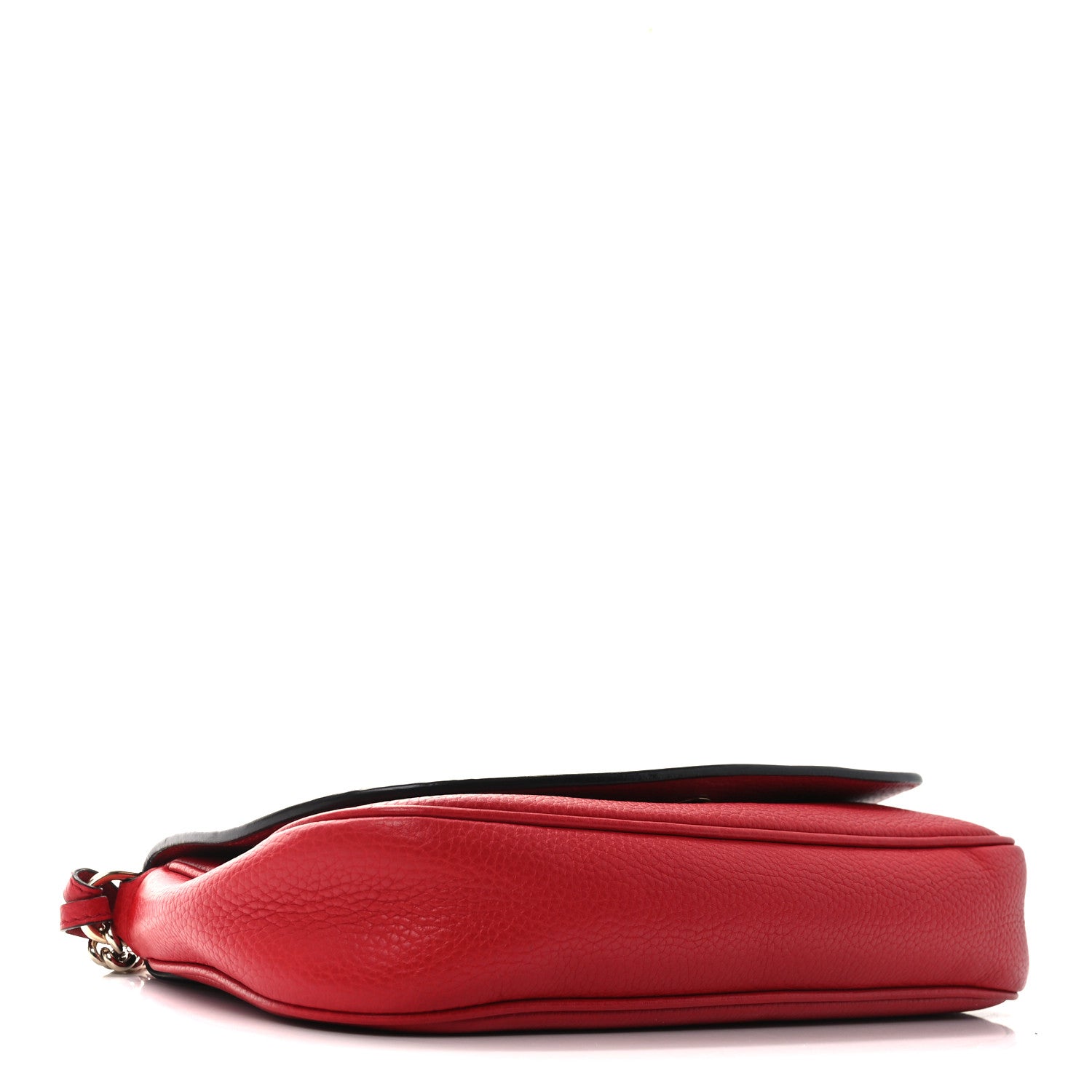 Gucci Pebbled Calfskin Medium Soho Flap Crossbody Vibrant Red 4 of 10