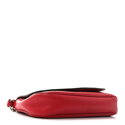 Gucci Pebbled Calfskin Medium Soho Flap Crossbody Vibrant Red 4 of 10