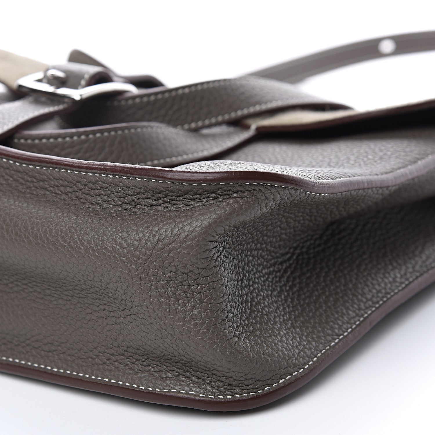 Hermes Taurillon Clemence Halzan 31 GM Etain 8 of 8
