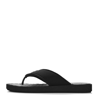 Chanel Fabric CC Thong Sandals 39 Black 1 of 8