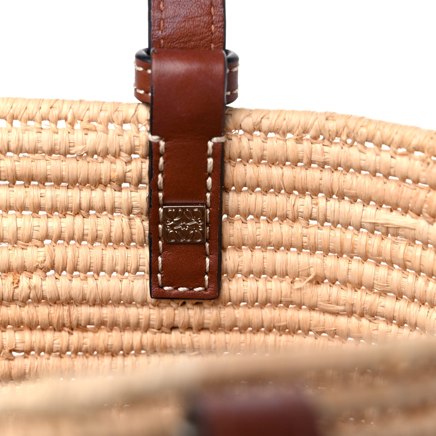 Loewe Raffia Small Square Basket Tote Bag Natural Tan 5 of 9