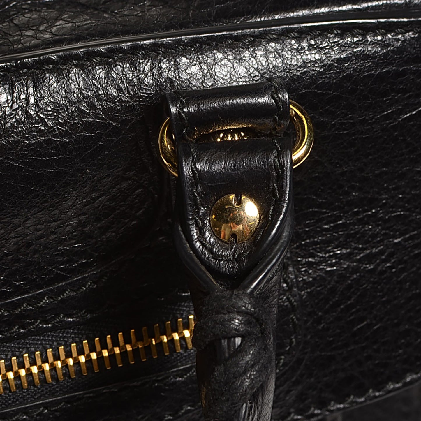 Agneau Giant 12 Gold Hardware Zip Traveler Backpack Black