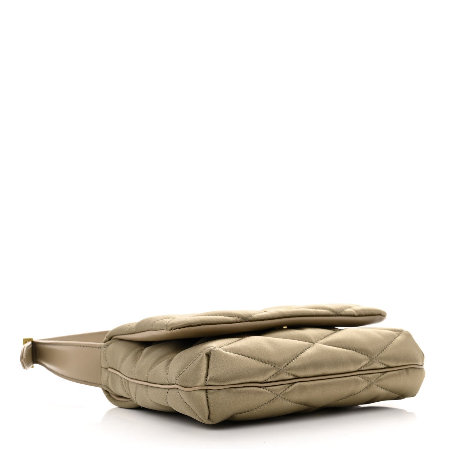 Saint Laurent Satin Quilted Le 57 Diamond Shoulder Bag Mouse 4 of 15