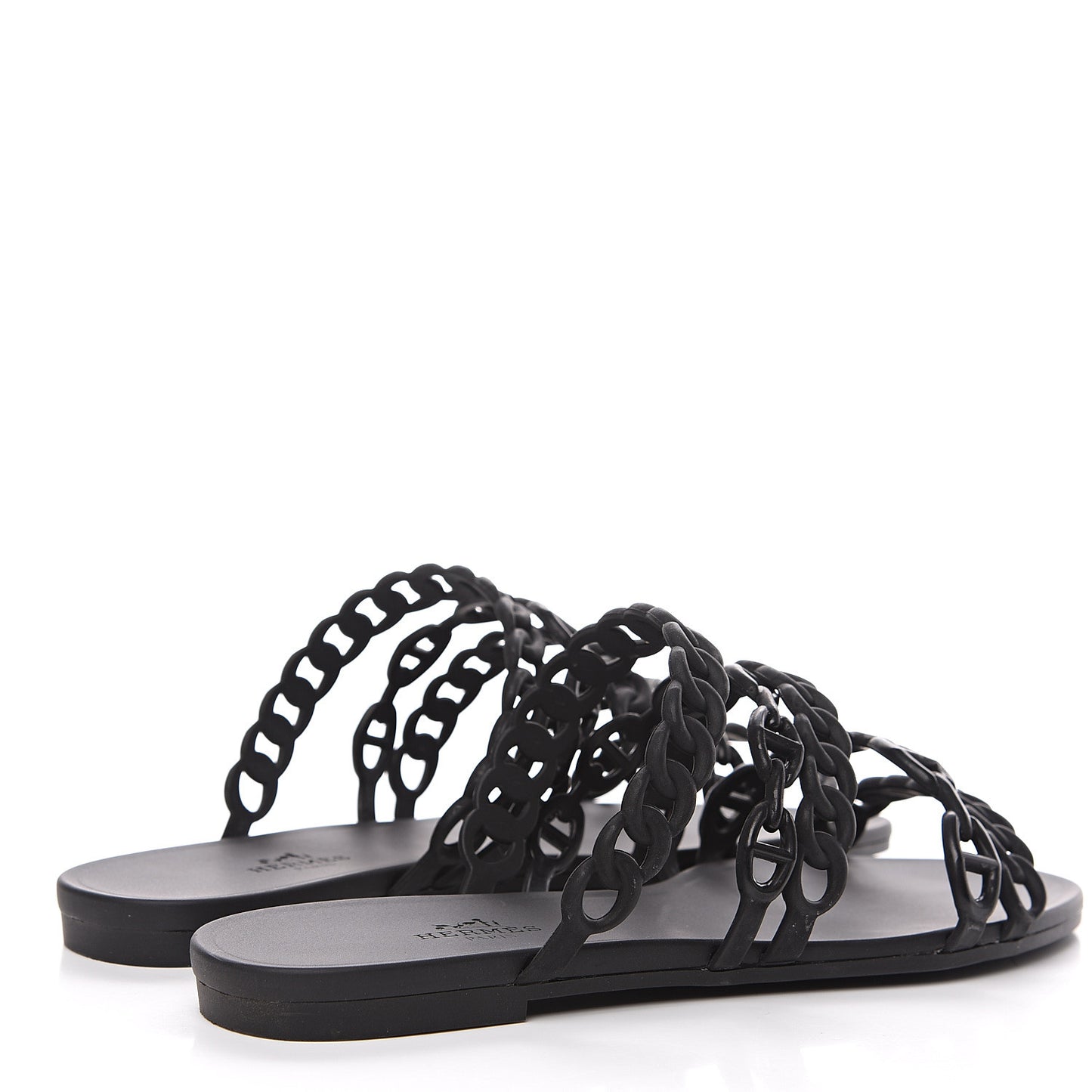 Rubber Chaine d'Ancre Nude Sandals 37 Black