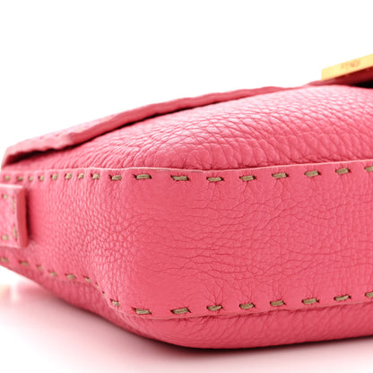 Fendi Calfskin Romano Selleria Baguette Pink 9 of 14