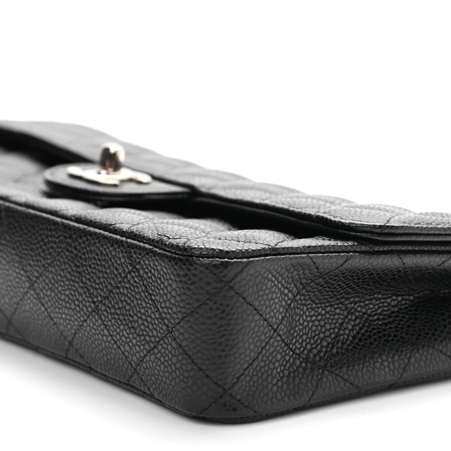 Caviar Quilted East West Flap Black