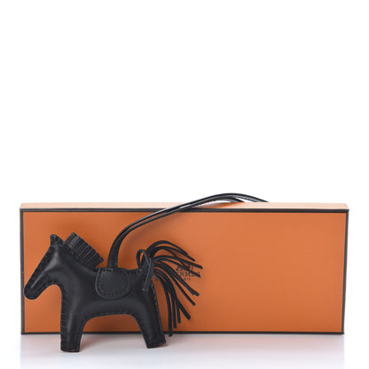 Hermes Milo Lambskin Grigri Rodeo Horse Bag Charm PM So Black 5 of 5