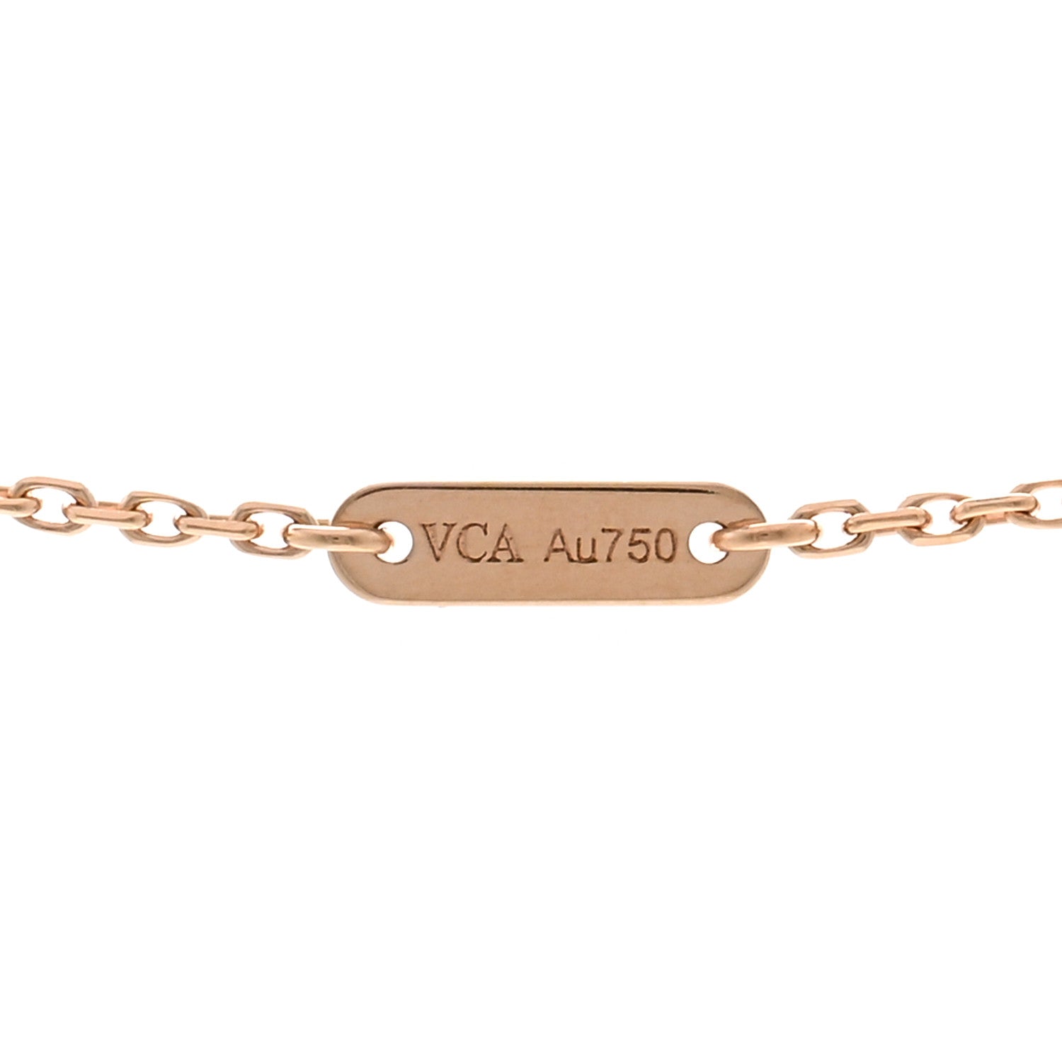 Van Cleef & Arpels 18K Rose Gold Carnelian Sweet Alhambra Pendant Necklace 5 of 6