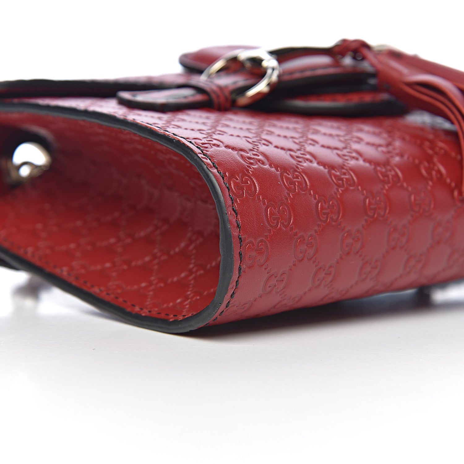 Gucci Soft Microguccissima Mini Emily Chain Shoulder Bag Rosso 8 of 10