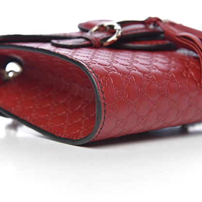 Gucci Soft Microguccissima Mini Emily Chain Shoulder Bag Rosso 8 of 10