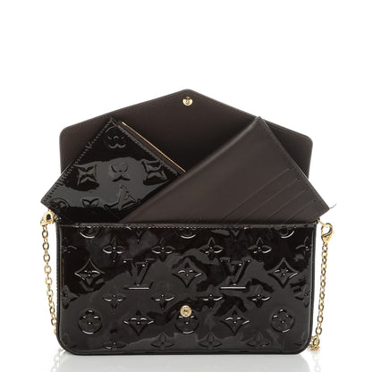 Louis Vuitton Vernis Pochette Felicie Chain Wallet Amarante 5 of 7