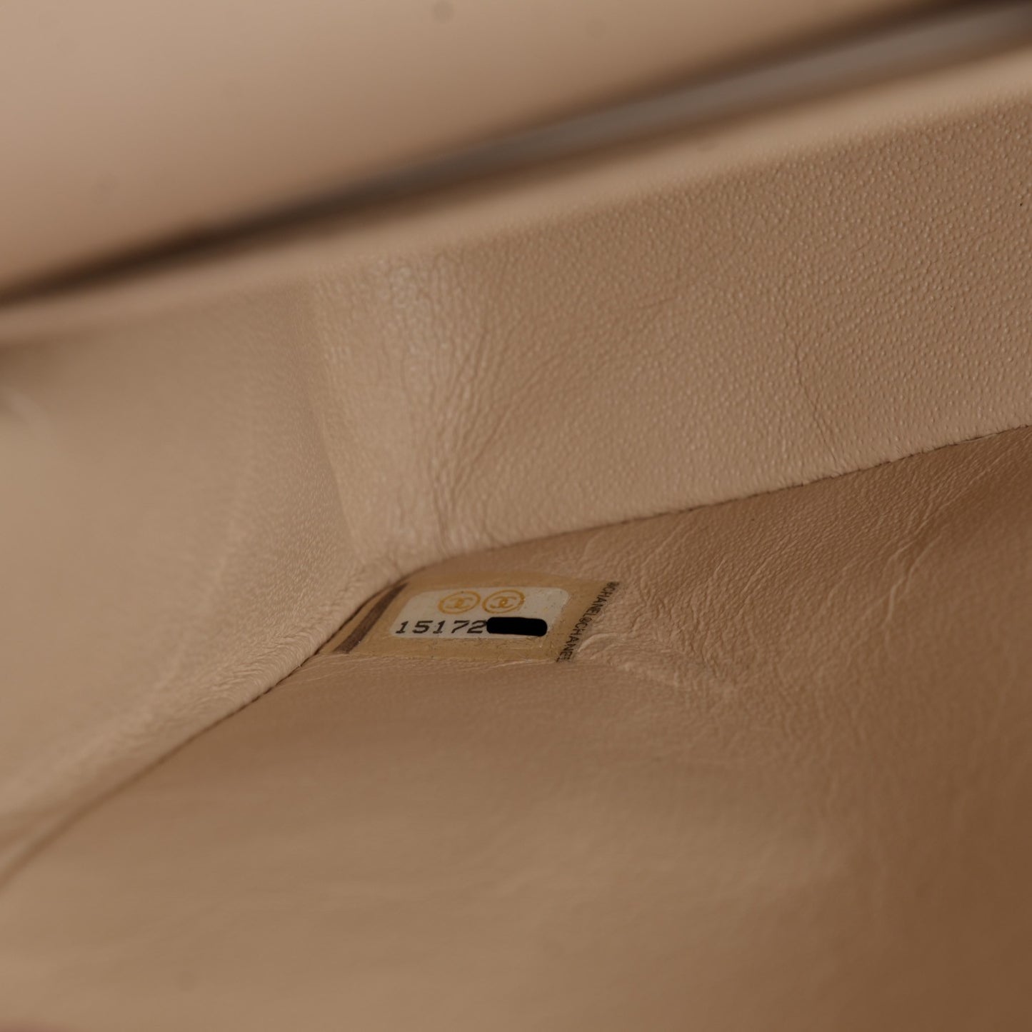 Caviar Quilted Medium Double Flap Beige Clair