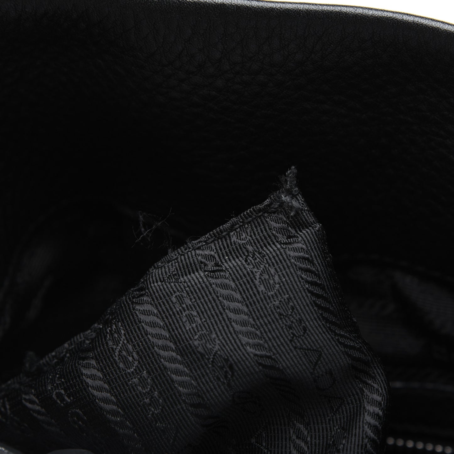 Tessuto Nylon Calfskin Hobo Black