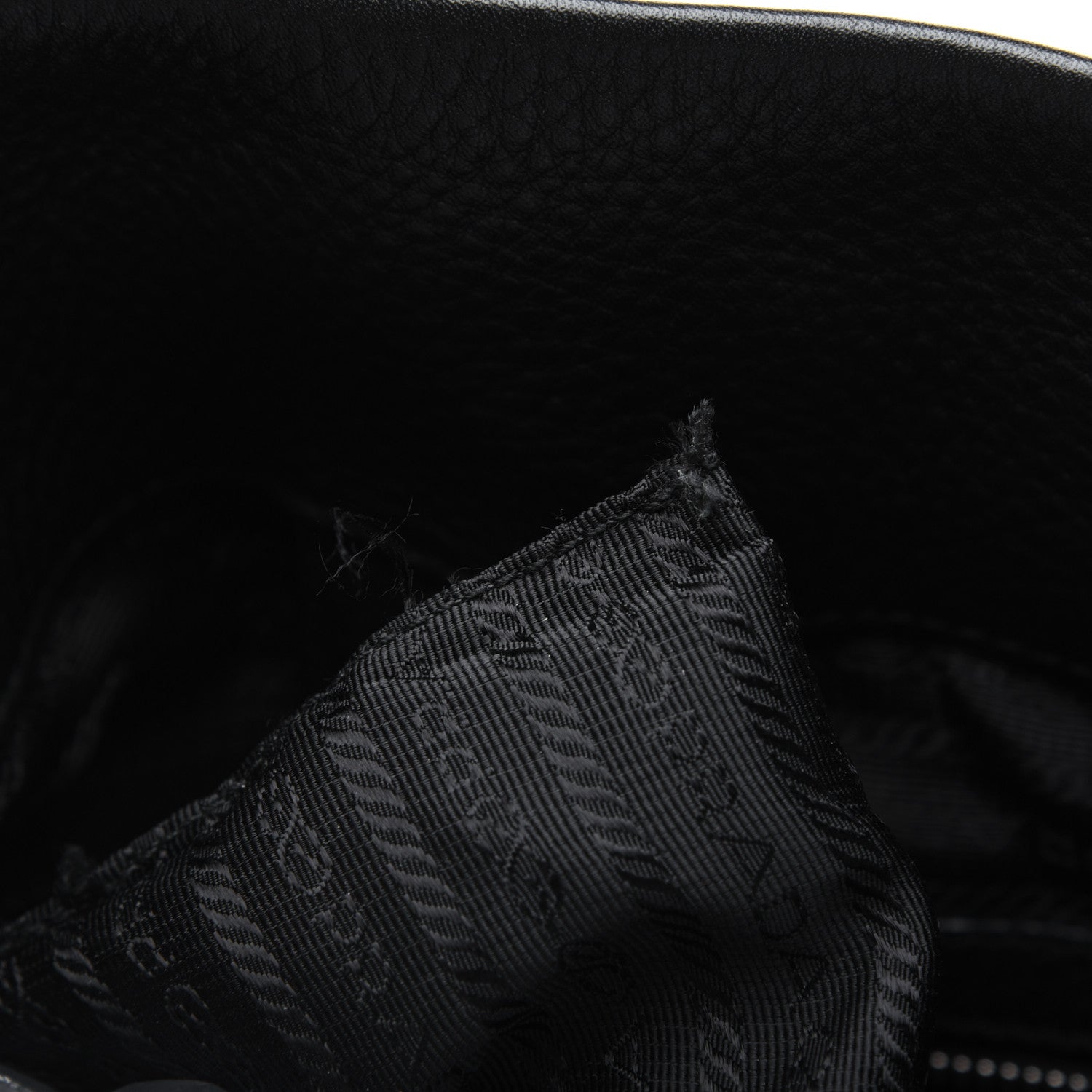 Prada Tessuto Nylon Calfskin Hobo Black 11 of 25