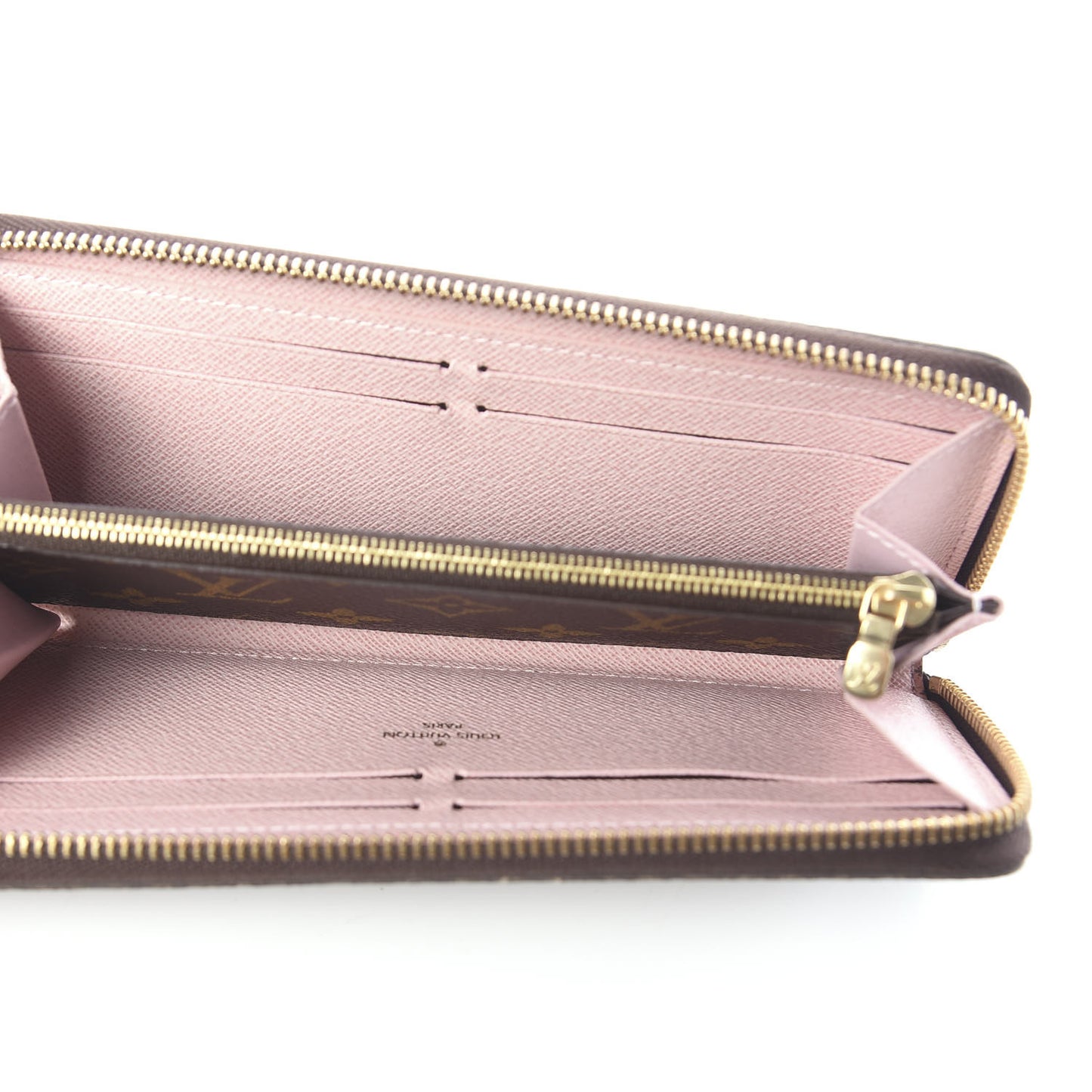Monogram Clemence Wallet Rose Ballerine