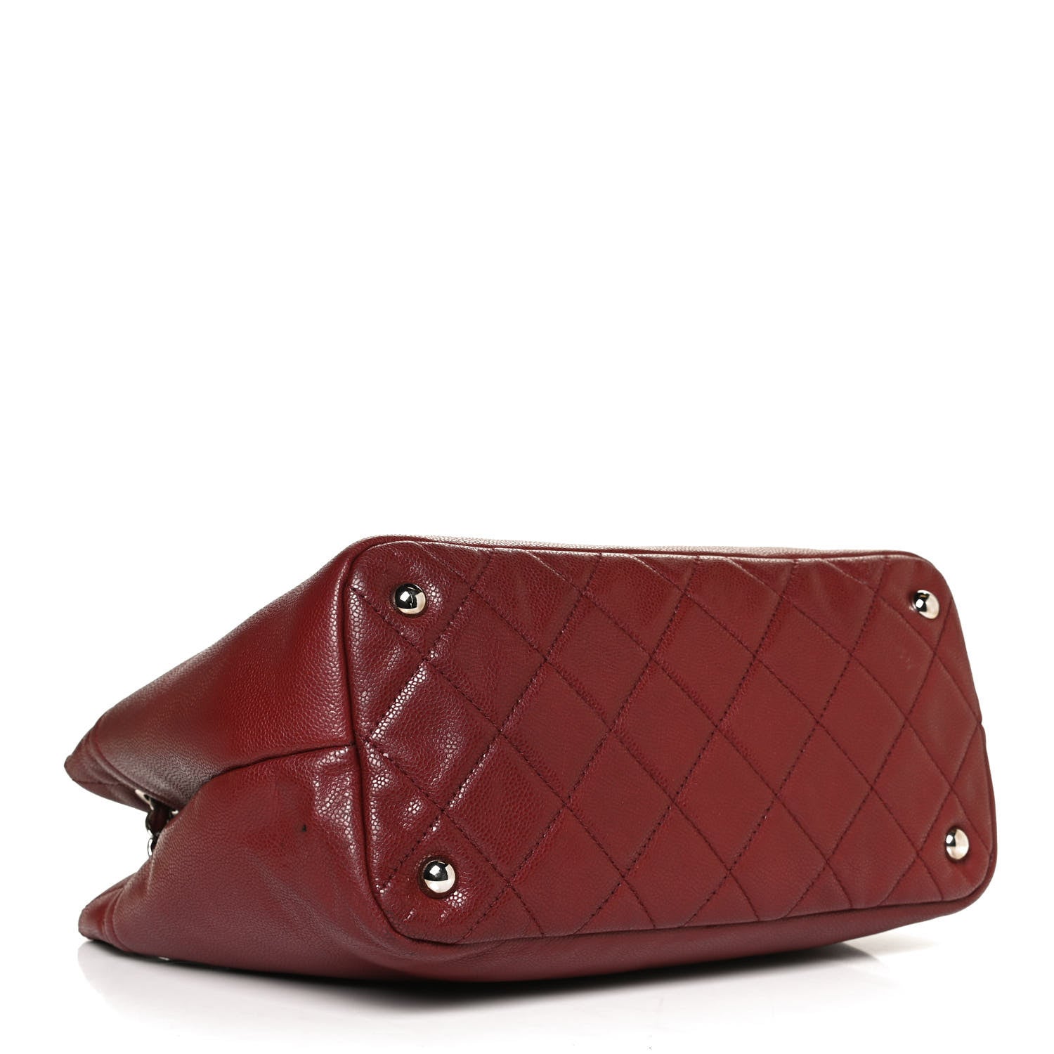 Chanel Caviar Quilted Large Timeless CC Soft Tote Dark Red 4 of 15