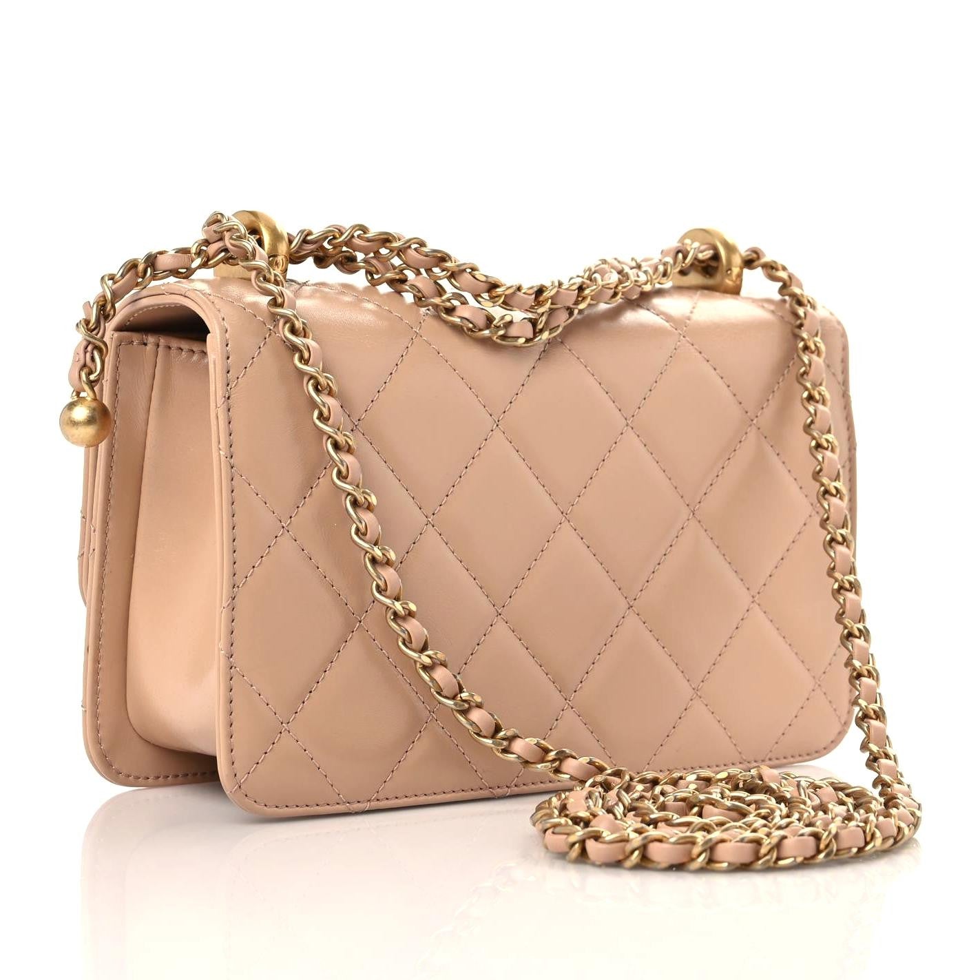 Chanel Calfskin Quilted Mini Perfect Fit Flap Beige 3 of 9