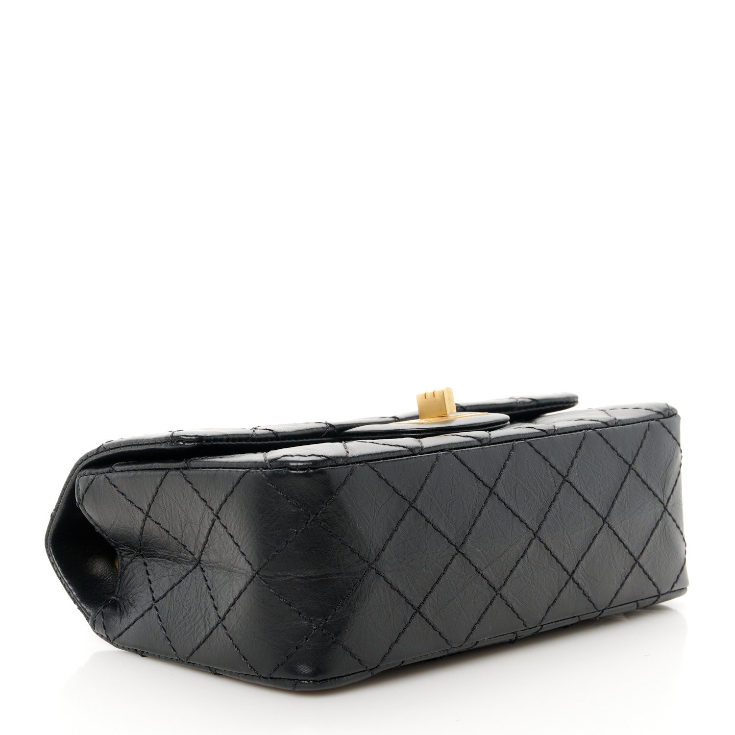 Chanel Aged Calfskin Quilted 2.55 Reissue Mini Flap Black 4 of 11