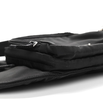 Prada Nylon Metal Triple Pocket Belt Bag Black 9 of 11