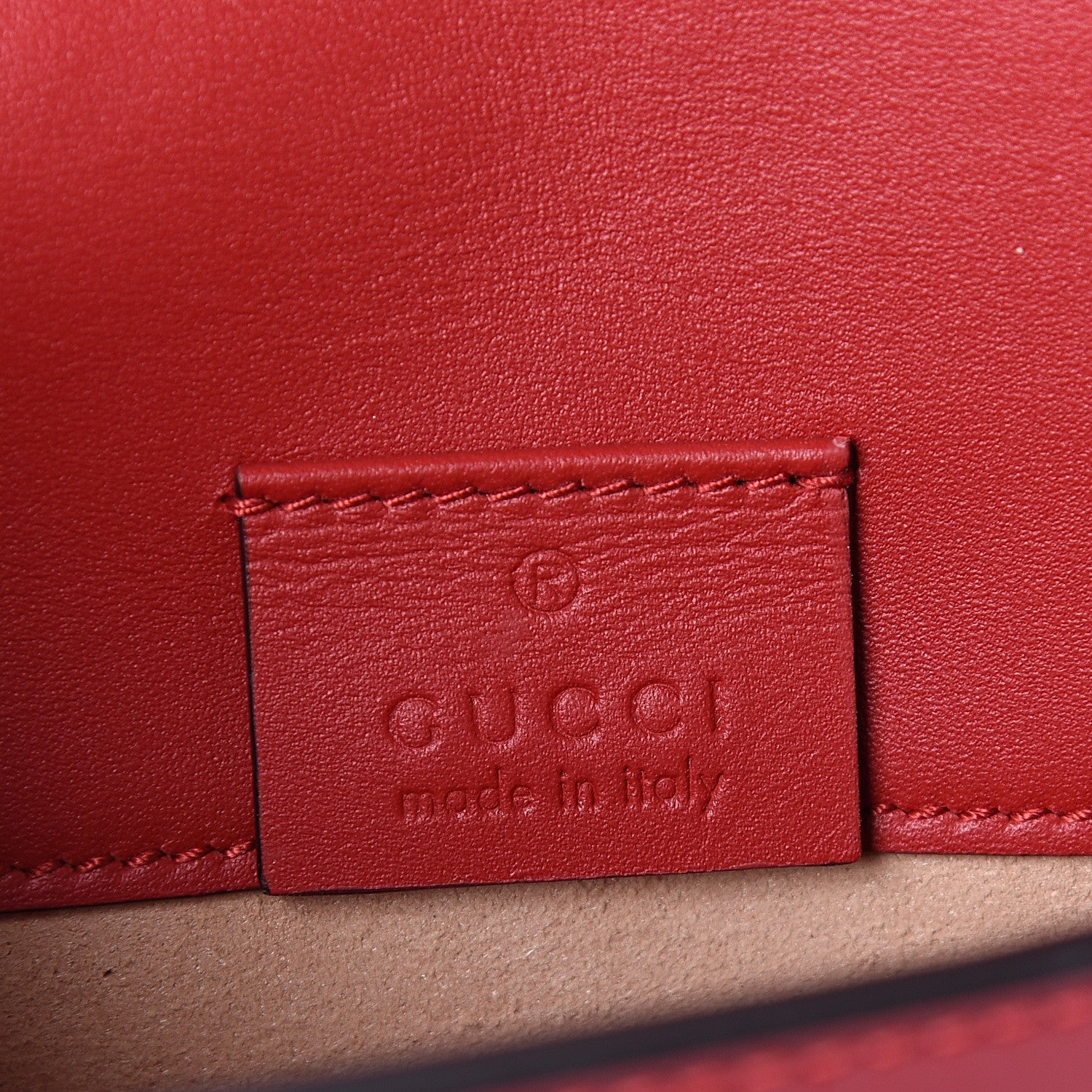 Gucci Patent Embroidered Super Mini Sylvie Chain Shoulder Bag Red 5 of 9