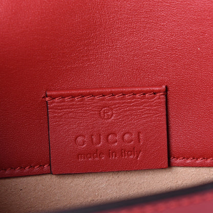 Gucci Patent Embroidered Super Mini Sylvie Chain Shoulder Bag Red 5 of 9