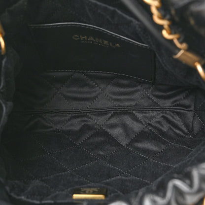 Chanel Shiny Calfskin Quilted Mini Chanel 22 Black 5 of 11