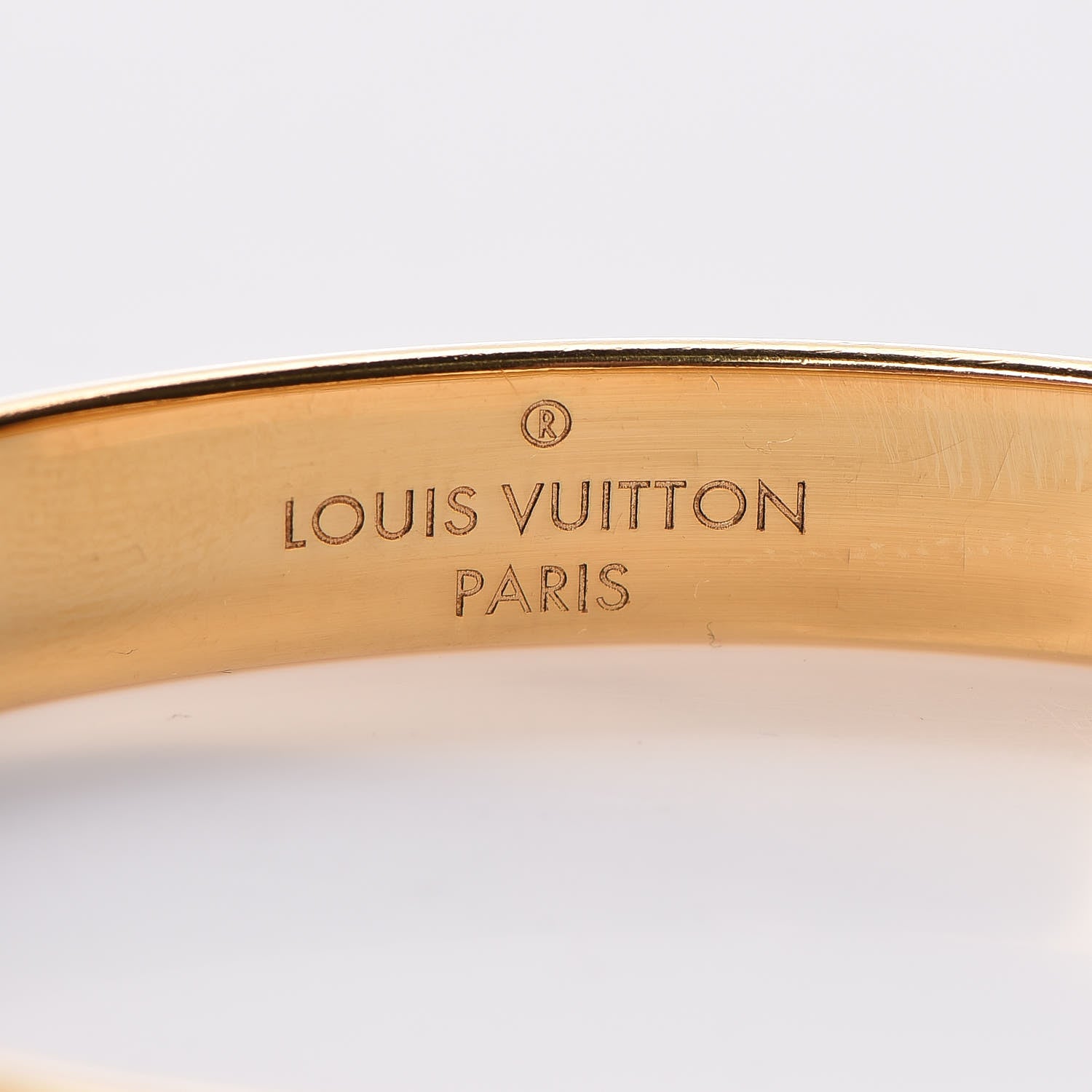 Louis Vuitton Brass Monogram Nanogram Cuff M Gold 5 of 7