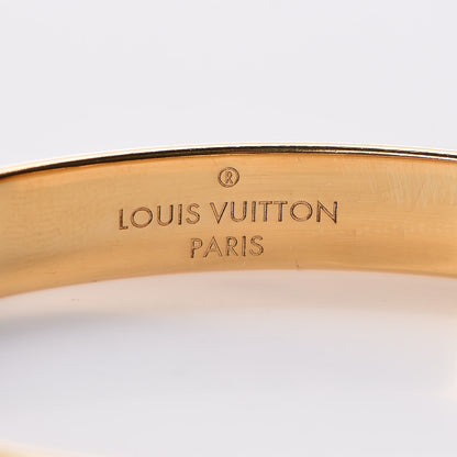 Louis Vuitton Brass Monogram Nanogram Cuff M Gold 5 of 7