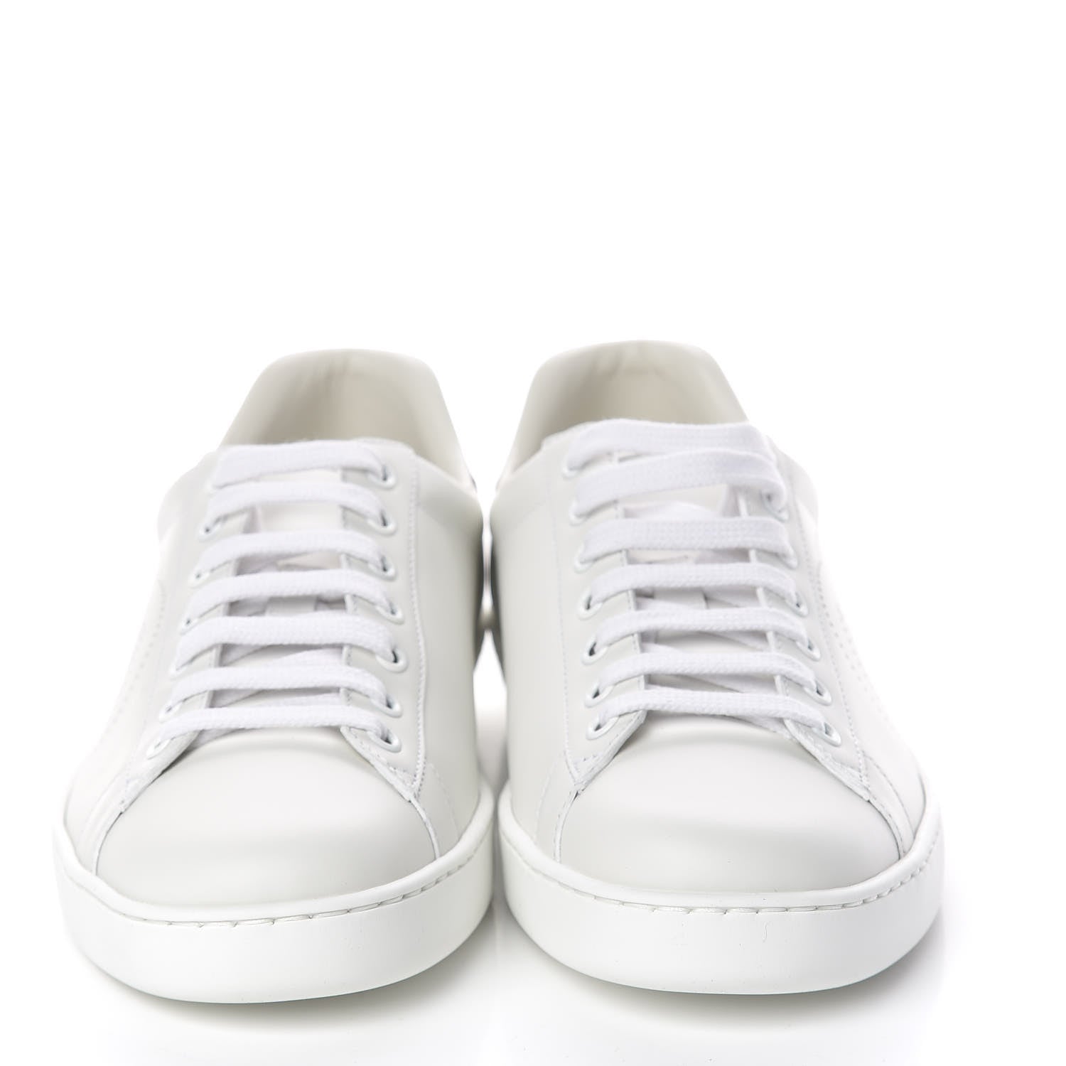 Gucci Calfskin Interlocking G Perforated Mens Ace Sneakers 7.5 White Grey Sky 2 of 10