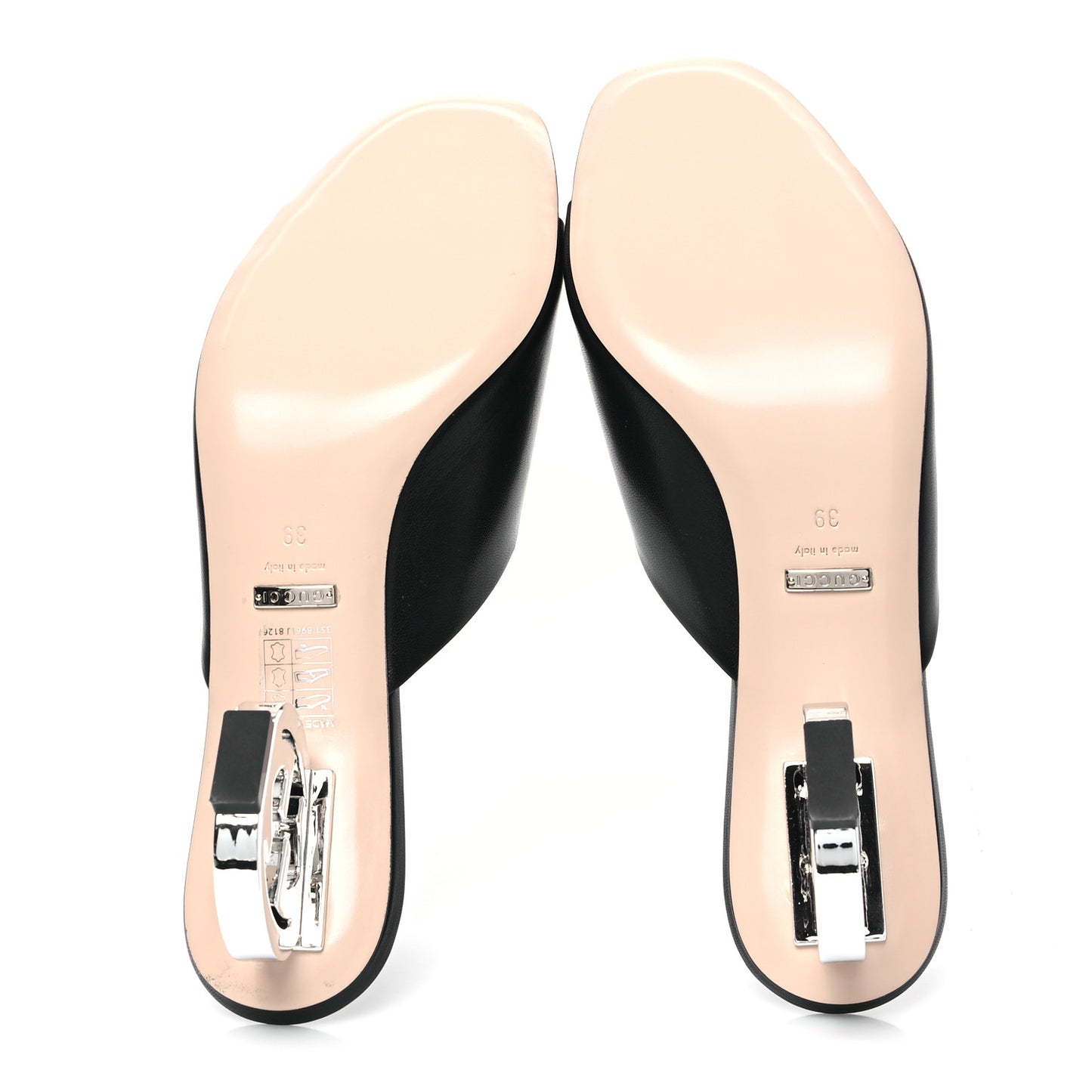 Malaga Kid Interlocking G Sandals 39 Black