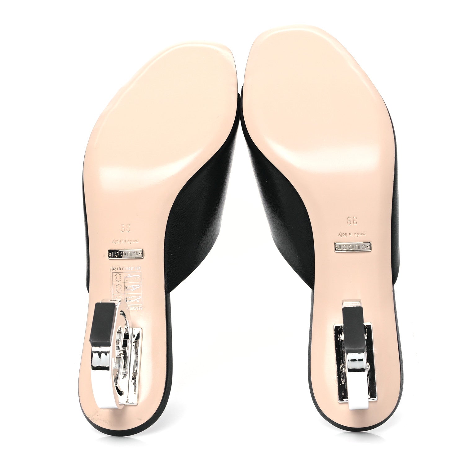 Gucci Malaga Kid Interlocking G Sandals 39 Black 5 of 9