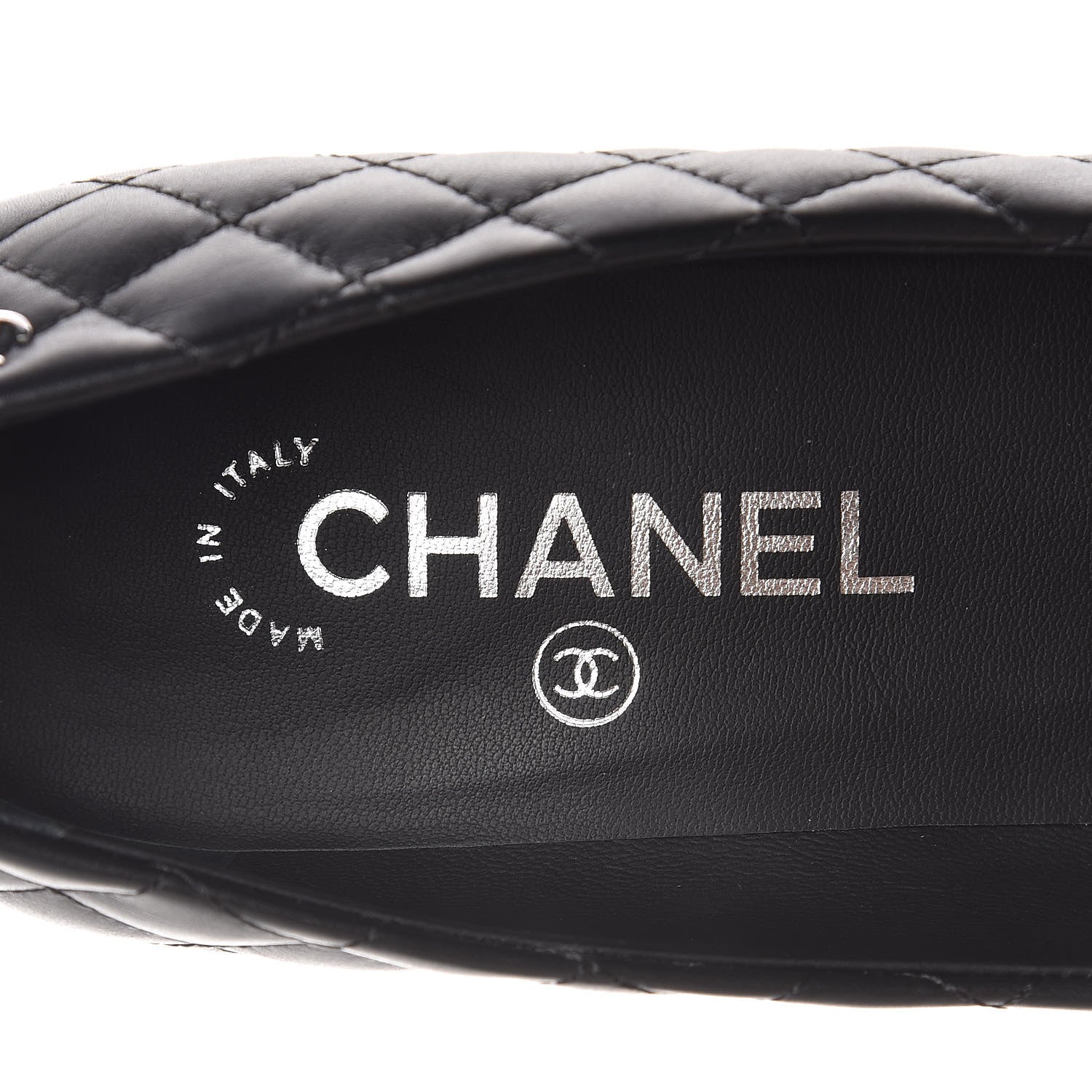 Chanel Lambskin Grosgrain Quilted Cap Toe CC Pumps 39 Black 8 of 15