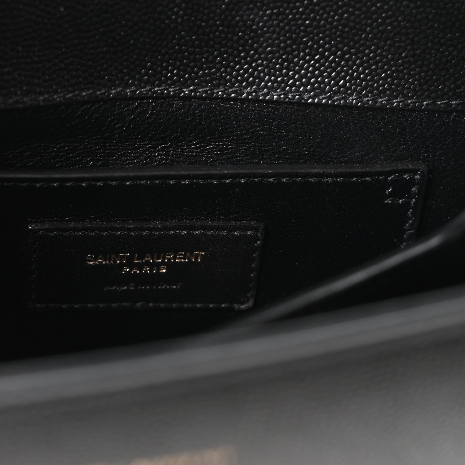 Saint Laurent Grain de Poudre Mini Classic Monogram Cassandra Top Handle Black 6 of 10