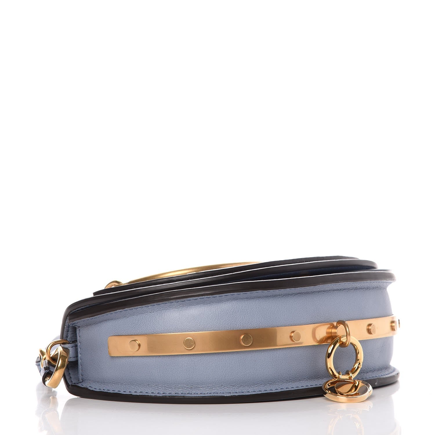 Chloe Calfskin Small Nile Bracelet Minaudiere Bag Washed Blue 4 of 9
