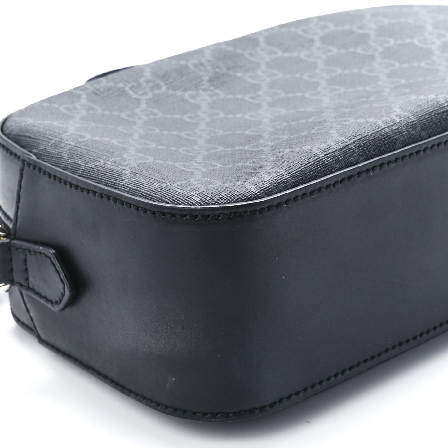 GG Supreme Monogram Web Shoulder Bag Black Grey